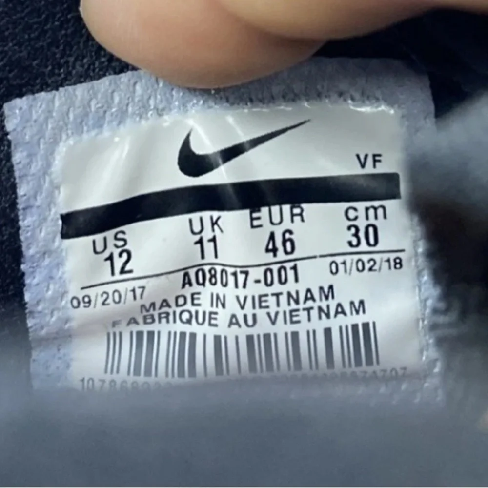 Supreme x NBA x Air Force 1 Mid Black Size 12 AQ8017-001 - Picture 7 of 7